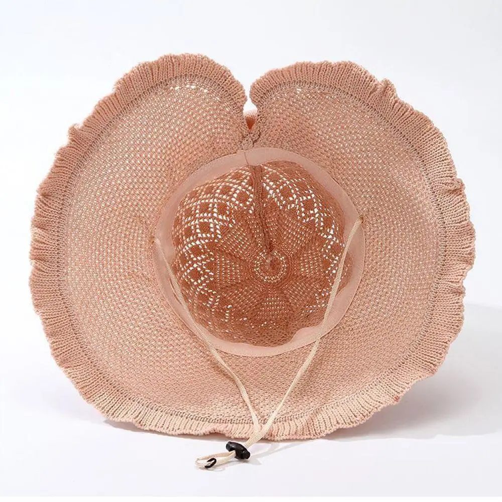 Fashion Foldable Sunshade Hat Big Brim Breathable Fisherman Hat Solid Color Casual Sunscreen Cap Spring Summer