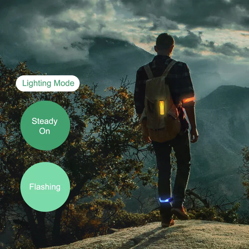 LED Armband Rechargeable, High Visibility Reflective Running Gear, Running Lights For Runners, Light Up Armbands For Night Cycli