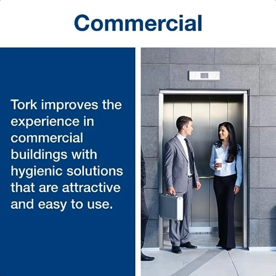 Tork HB1990A Asciugamano in rotolo di carta perforata 2 strati 11 larghezza x 9 lunghezza Bianco Custodia da 30 rotoli 84 per rotolo 2 520 asciugamani