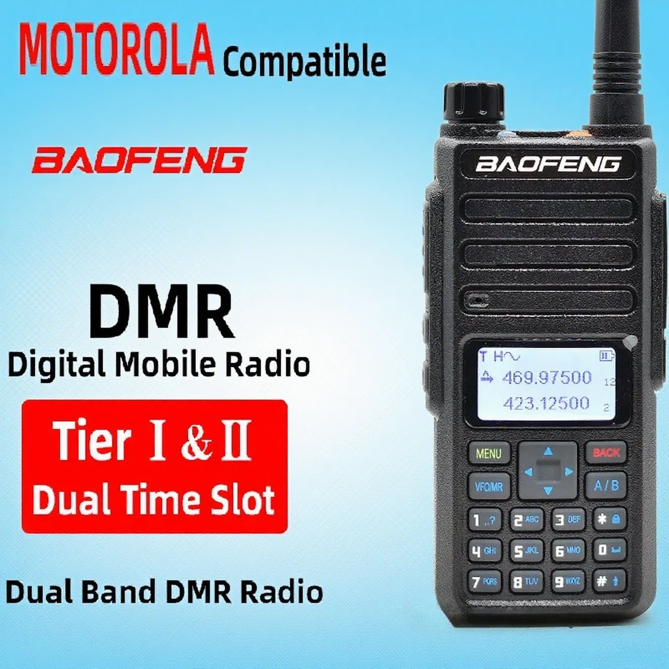 

Baofeng DR-1801UV walkie talkie Long Range Compatible Motorola Interoperability Band camping equipment Hunting Waterproof Radio