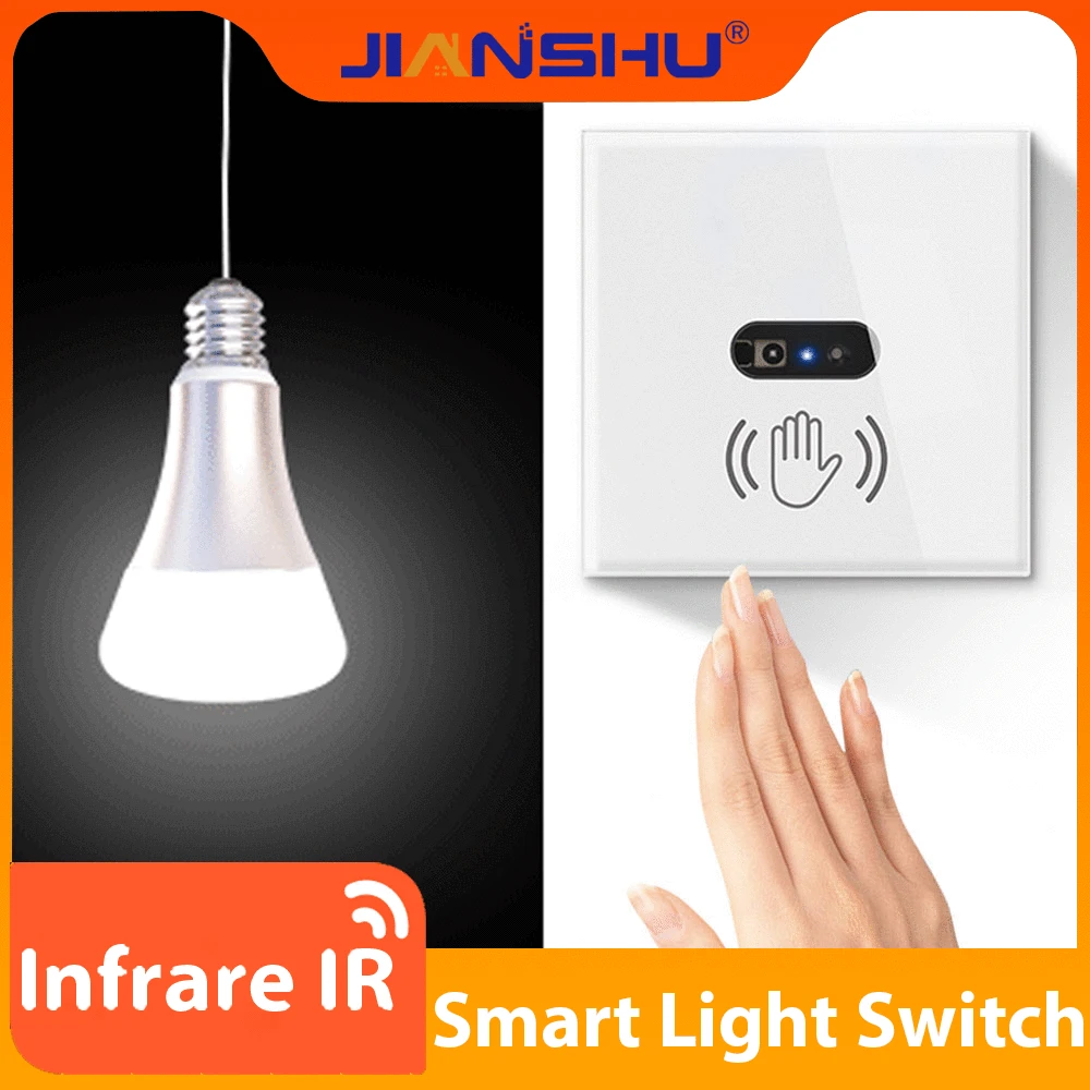 Jinashu Smart Switch Without Neutral Ir Sensor Wireless Switch 220V Light Switch Motion Sensor Switch for Light Power On Off