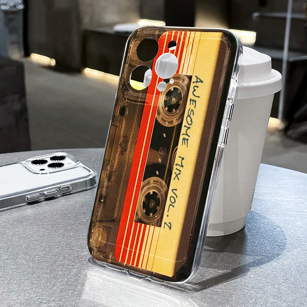 Retro-Kassetten-Kunst Klare Hülle für Samsung Galaxy S25 S24 S23 Ultra S22 S21Plus FE A56 A55 A54 A53 A36 A35 A34 5G PC Funda – Detail 6