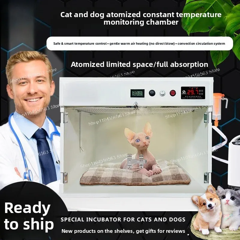 PVC Smart Pet Incubator Constant Temperature Brooder Box, PVC Kitten Puppy Brooder Box With Warm Air Ventilation System