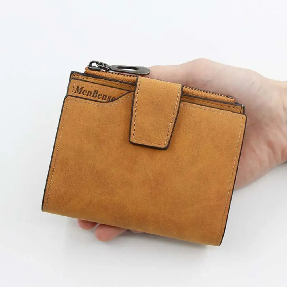 Korean Style Pocket Purse Wallet Large Capacity PU Leather Cash Purse Bag Card Holder Multifunction Short Wallets Men Women