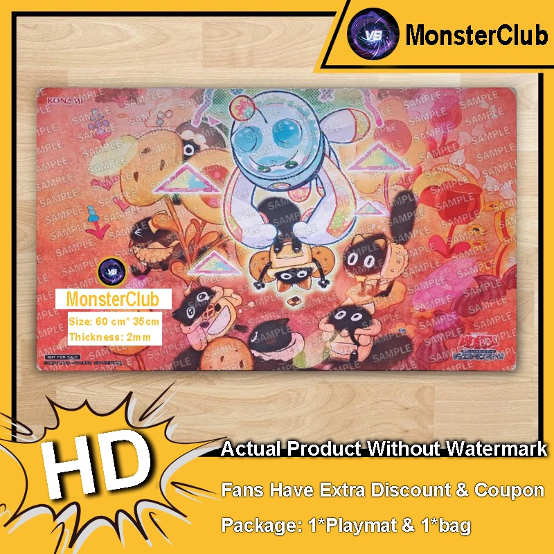 YuGiOh Cooky Yummy Way Play Mat YummySnatchy Playmat  TCG CCG Pad Trading Card Game Mat Rubber Mouse Pad Free Bag
