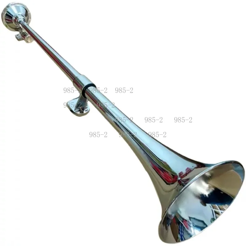1M Extended Metal Air Horn, 12V 24V Electric Control Super Loud Deep Bass Siren for Heavy Truck