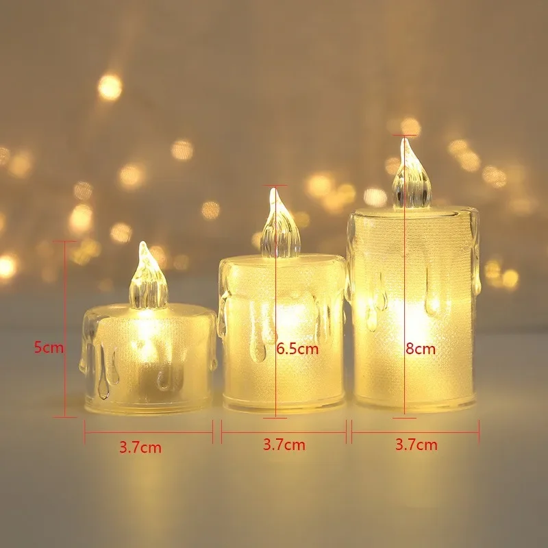 3pcs LED table lamp home decoration desk lampe bedside lamp night lamp wedding decoration candle lampe candlestick gift