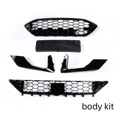 Grill Mask Grid Radiator Grille Assembly For Ford Focus 2019 2020 2021 modified Strip Fog Lamp Frame Auto Accessories