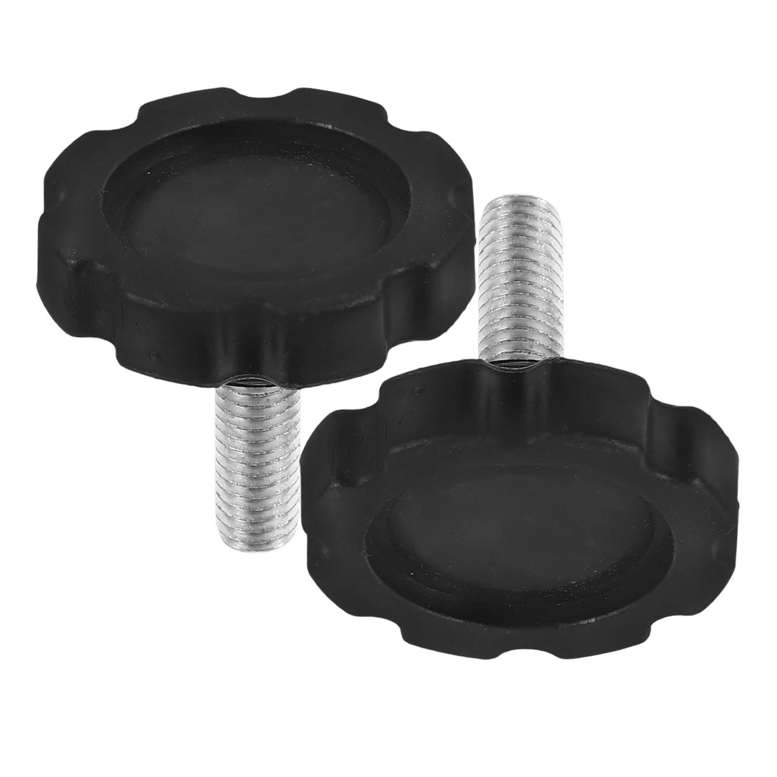 

2 Pcs Foot Screws Parasol Base Spare Parts Outdoor Pole Inserts Steel Black Umbrella Patio