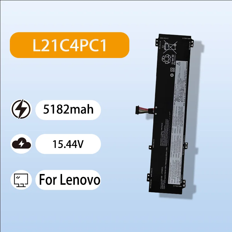 New Standard Replacement Battery L21B4PC0 L21C4PC1 L21M4PC3 For Lenovo L21D4PC1 L21M4PC2 15.44V 5182mAh Fast Charging Battery