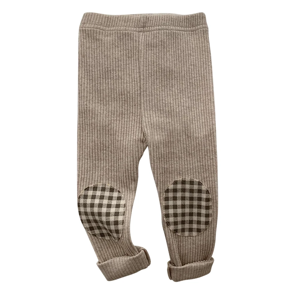 Children Fashion Plaid Patchwork Outer Layer Long Pants Outer Casual and Playtime Kids Leggings Daily versatile Children Pants