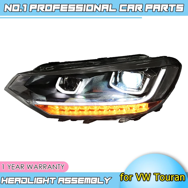 car accessories 2017-2018 For VW Touran Headlights  New Touran LED Headlight DRL Bi Xenon Lens High Low Beam Parking Fog Lamp