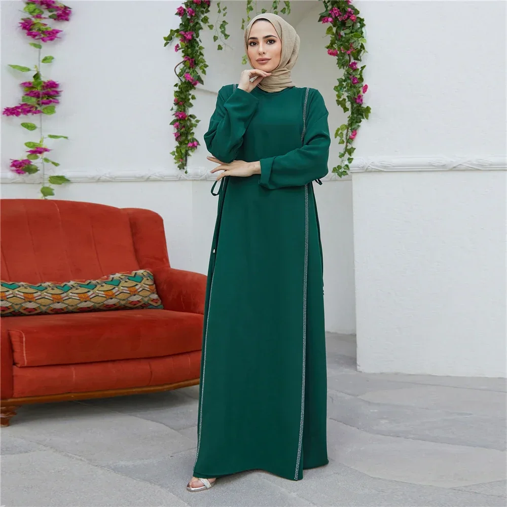 Eid Ramadan Abaya Kaftan Women Muslim Prayer Dress Modest Robe Arabic Islamic Clothing Dubai Turkey Caftan Djellaba Abayas Gown