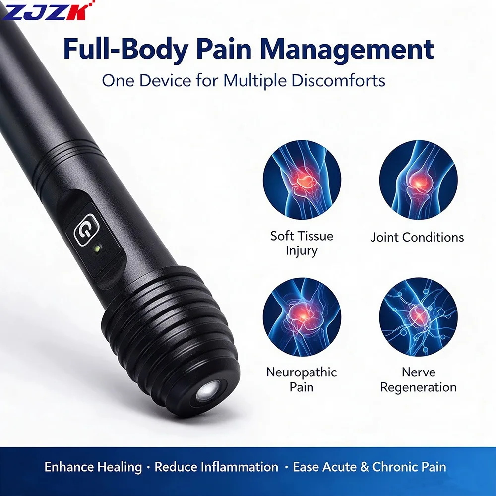 ZJZK 808nm 200mW MLS Laser Pen 1 Diodes Laser Phototherapy Machine for Shoulder Neck Pain Relief Muscle Tissue Repair Clinic Use