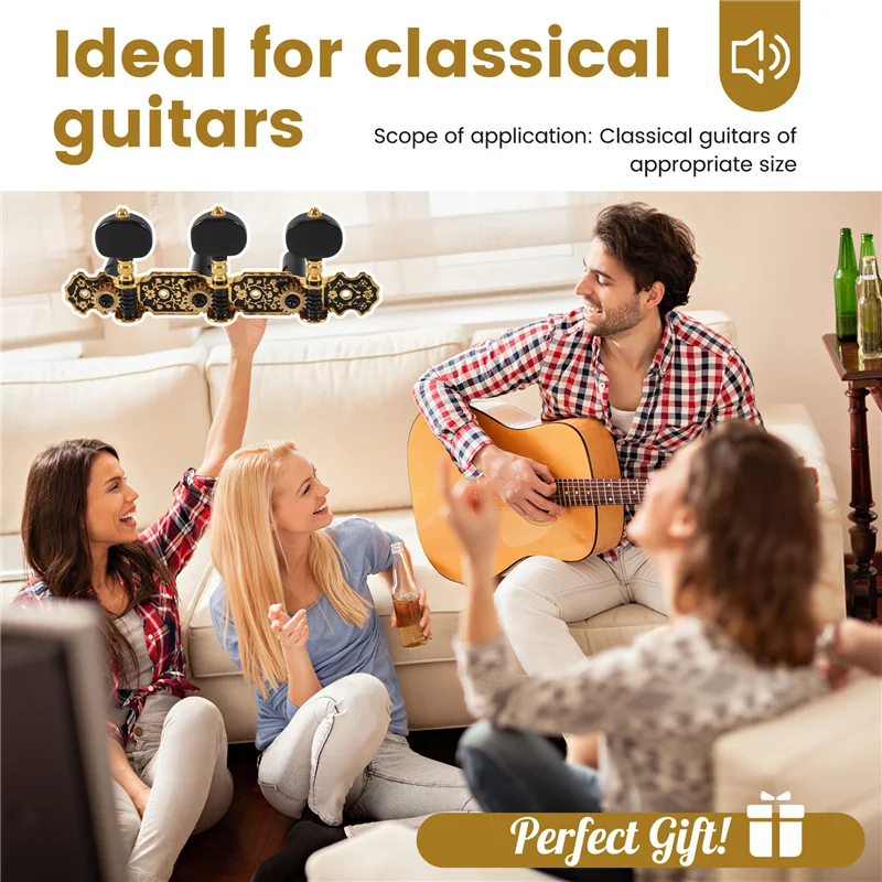Guitar Machine Heads Classic Guitar String Tuning Pegs Key Gold Tuners Keys Part Parts Accessorieabht