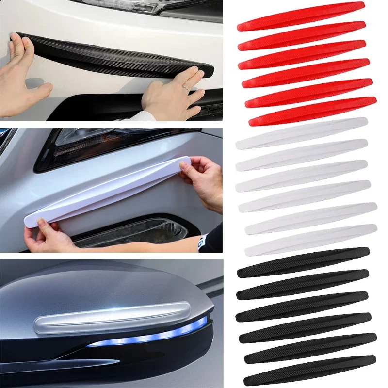 4Pcs Car Bumper Anti-collision Strips Door Body Scratch Automotive Protective Tape Strips Door Guard Lip Stickers Car Accessorie