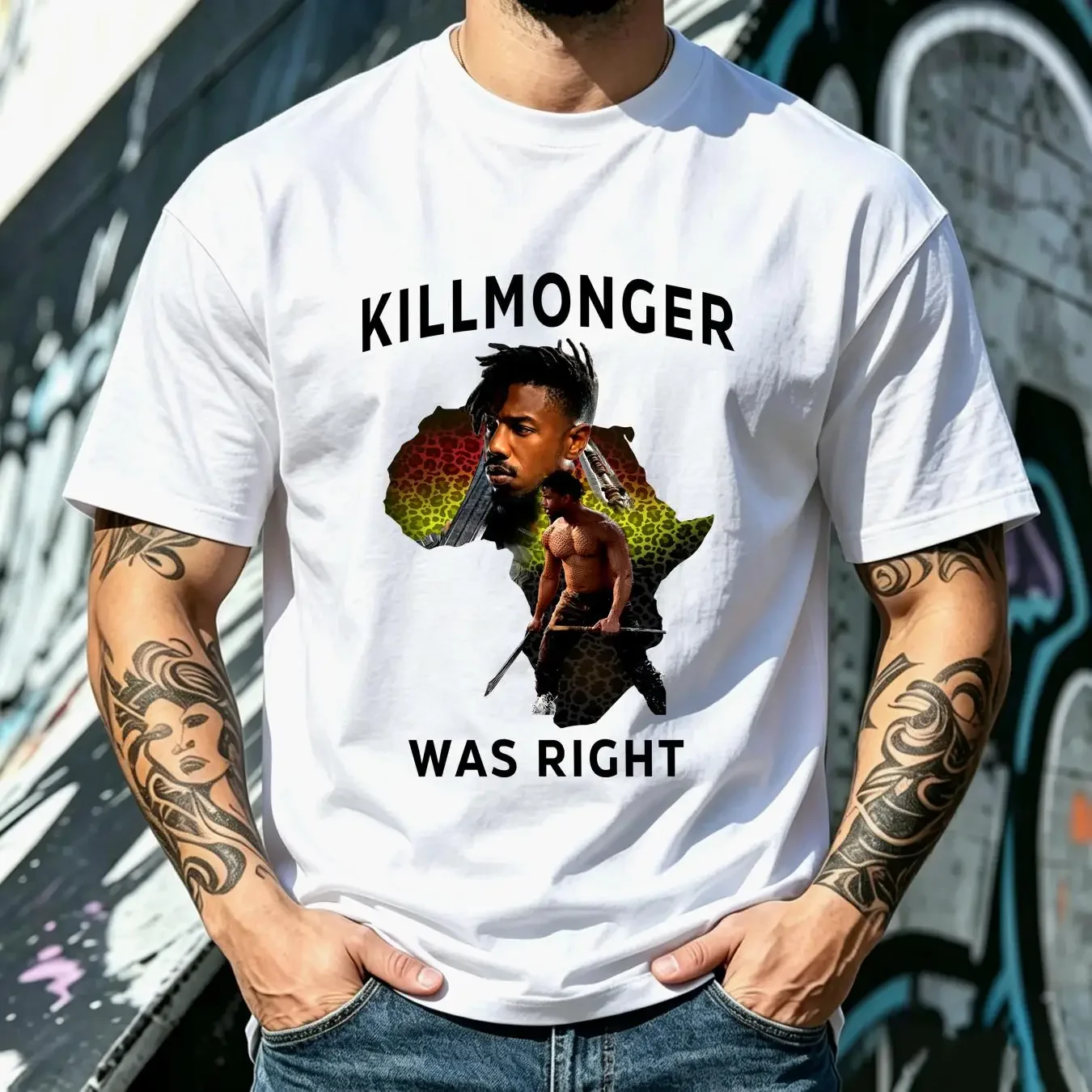 washed T Shirt African Map Killmonger Panther Wakanda Bury me with my ancestors long or short sleeves vintage Washed Soft