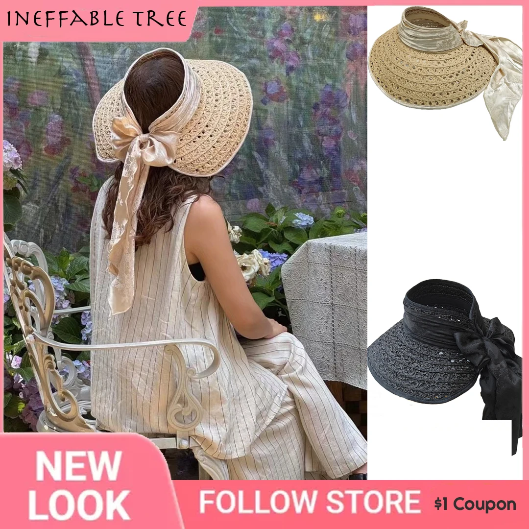 french-elegant-hollow-out-raffia-straw-sun-hats-for-women-satin-jacquard-unit-uv-summer-beach-cap-wide-brim-foldable-sombreros