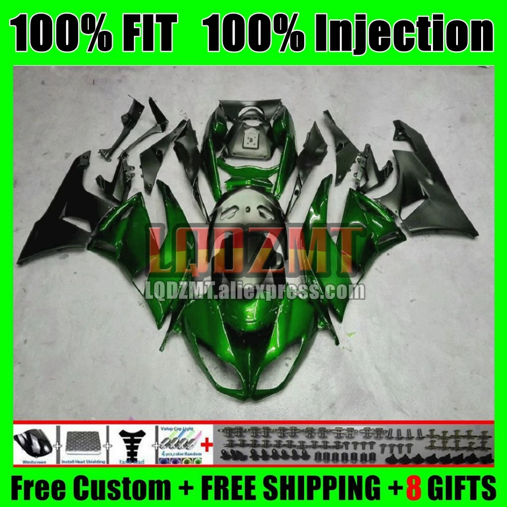 Injection Body For KAWASAKI NINJA ZX636 ZX600 ZX6R 23 Stock green 24 51No.85 ZX 6R 6 R 636 600 ZX-636 ZX-6R 2023 2024 Fairings