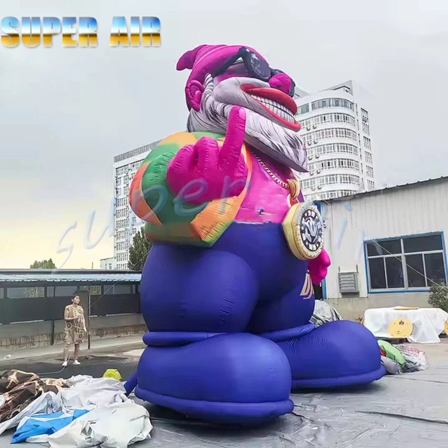 Personas mayores inflables gigantes de moda personalizadas con gafas para decoración al aire libre