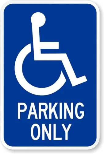 Ada Handicapped Parking Aluminum Weatherproof 12