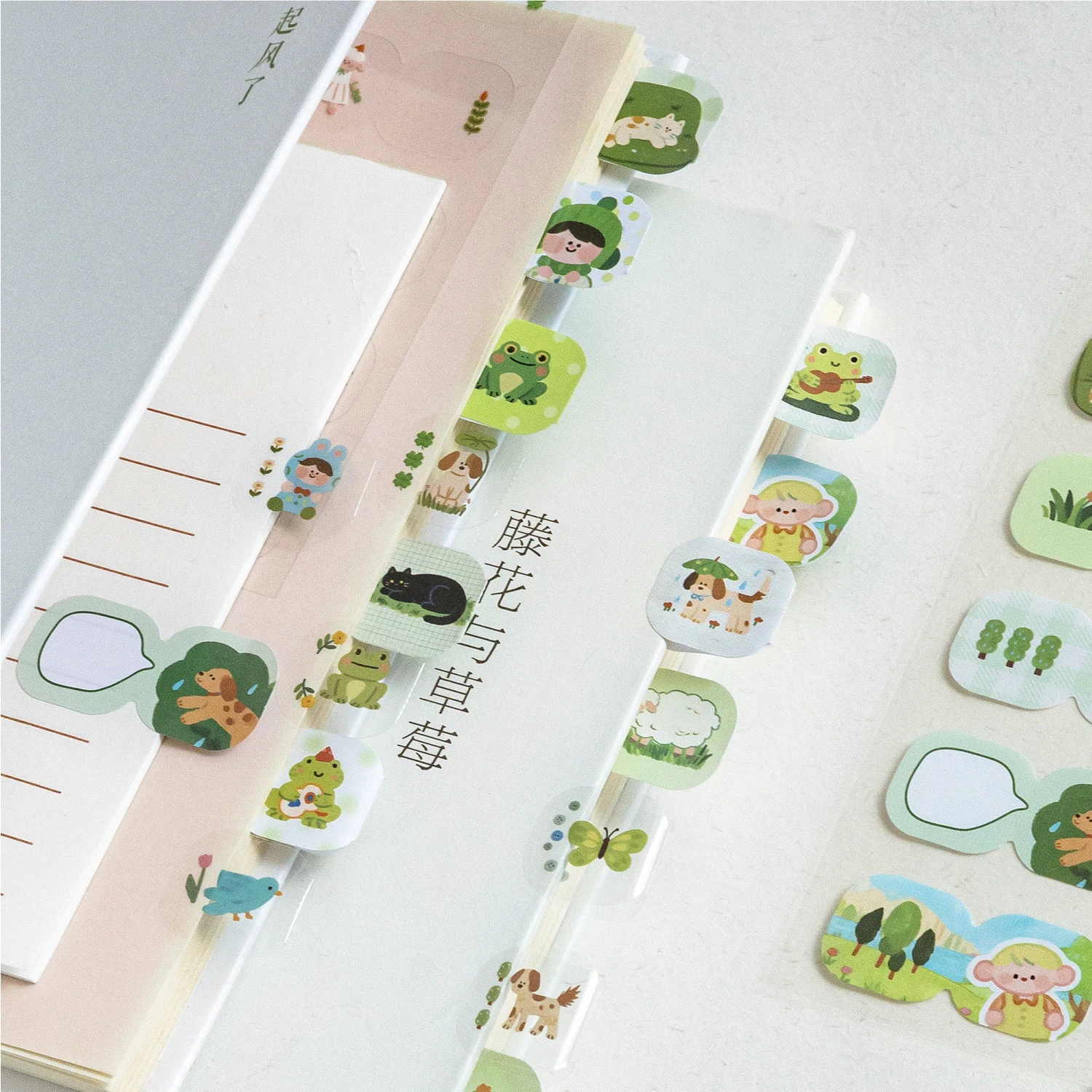 Cute and Adorable Index Stickers, Writable Sticky Notes, High-Value Note-Taking Labels for Middle School and High School Students