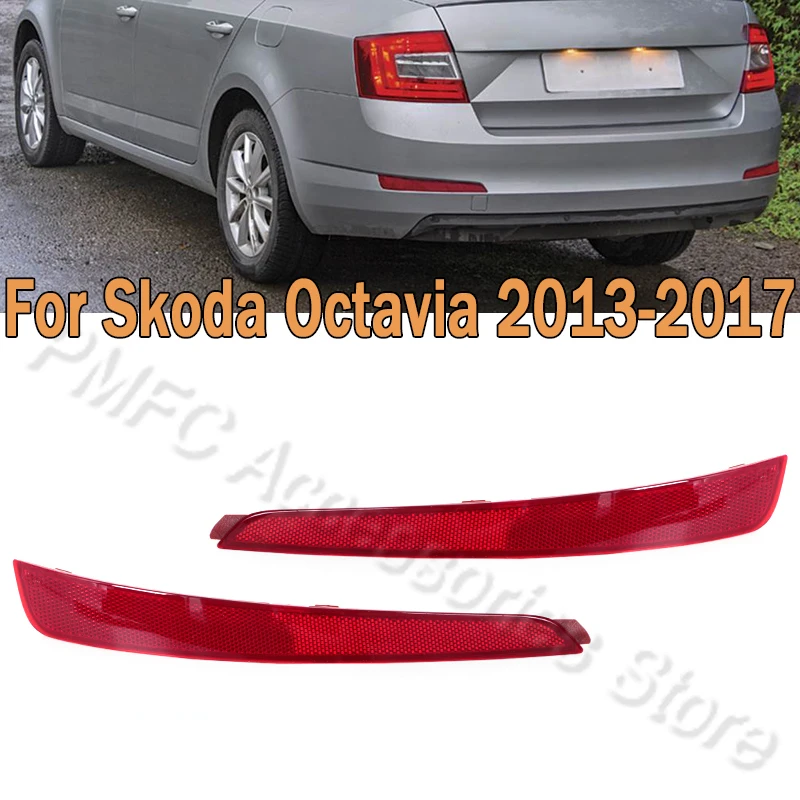 Odblask tylnego zderzaka, dekoracyjna lampka odblaskowa światła stop, odblask światła hamowania do Skoda Octavia A7 Sedan 2013-2017 5E5945105 5E5945106
