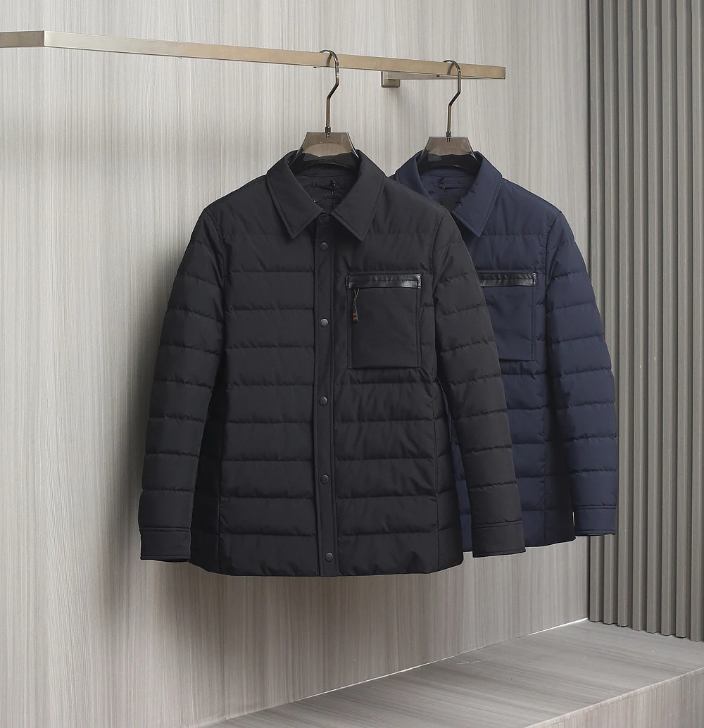 

25ss Winter lapel jacket for men warm business 90 white duck down light down jacket
