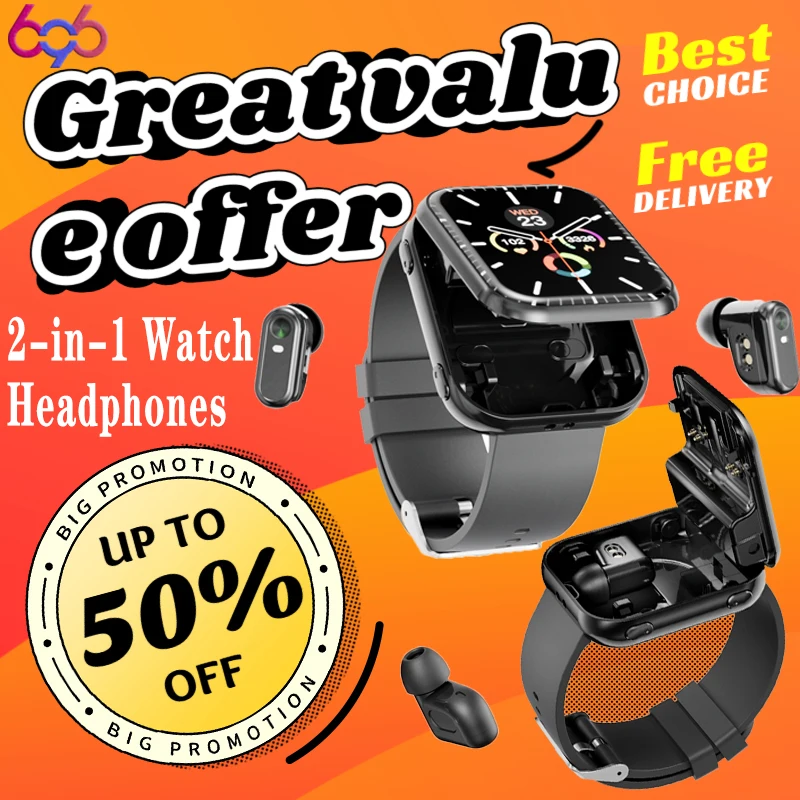 

Новые 2 в 1, оснащенные наушниками TWS, умные часы для мужчин и женщин, спортивные умные часы, водонепроницаемые, BT, музыкальный монитор сердечного ритма и здоровья