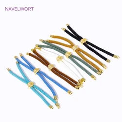 2Pcs/Lot Adjustable Rope Chain 18K Gold Plated Braided Rope Chain For DIY Making Bracelet Cord Chain Semi-finished Accessories
