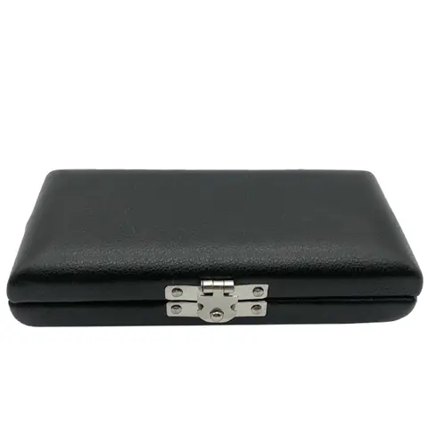 3-Slot Leather Oboe Reed Box - Solid Wood Hard Storage Case for Oboe Reeds