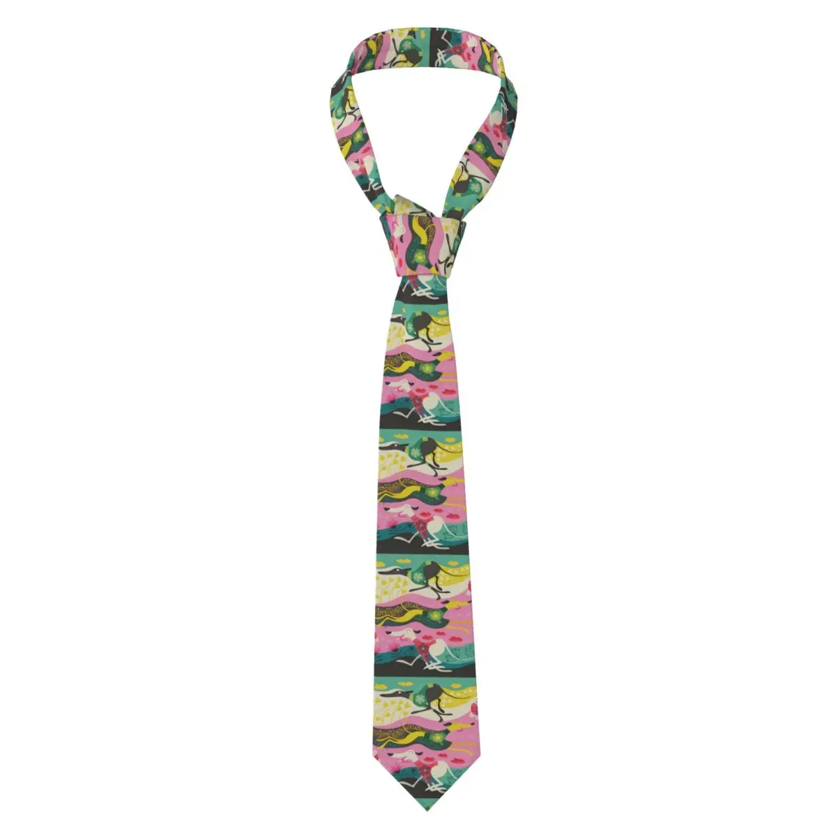 Custom Greyhound Dog Tie Men Printed Necktie Grey Sighthounds For Wedding Party Mens Silk Tie