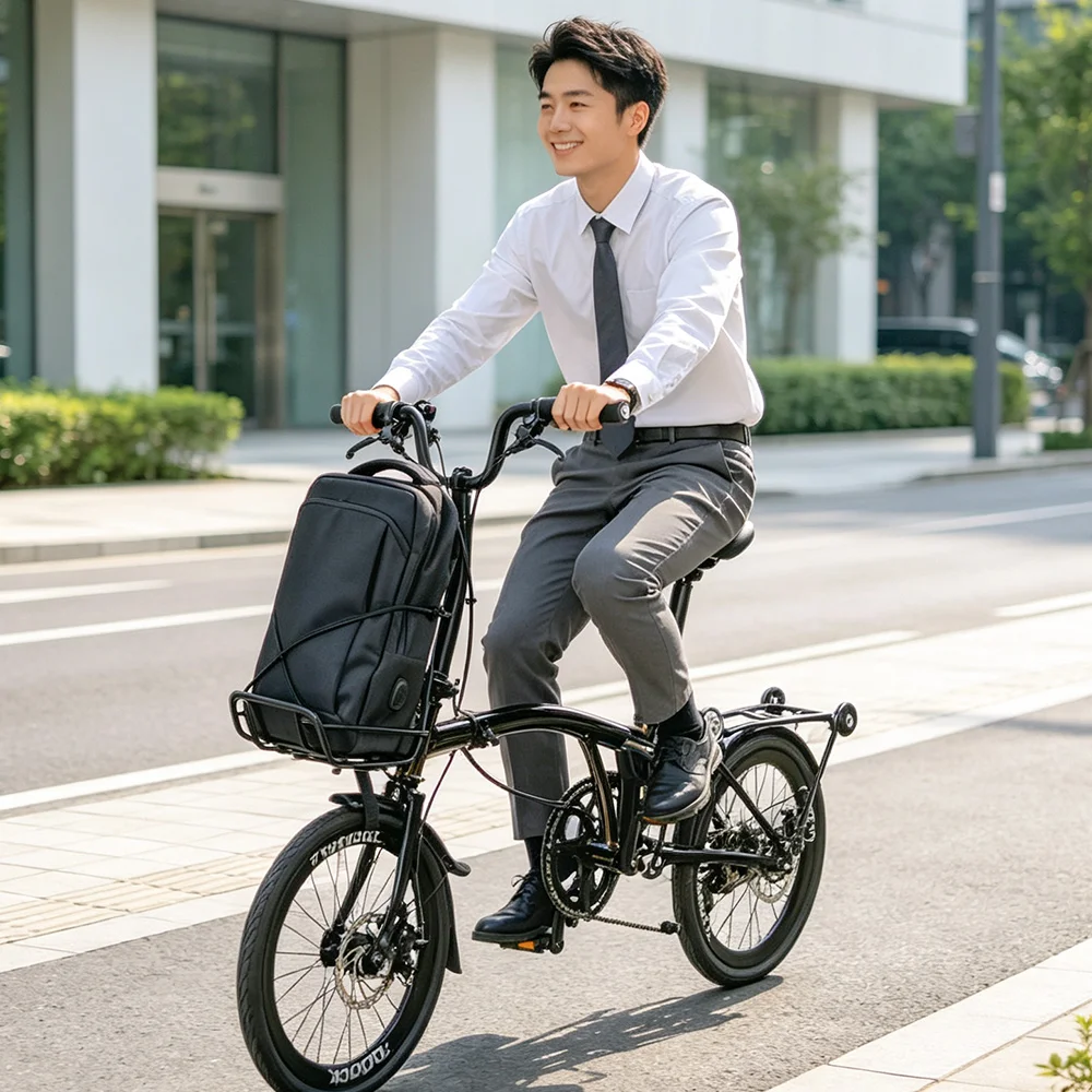 NEWBOLER Brompton Metall-Frontträger für Brompton Fahrradtasche, leichter Front-Gepäckträger, Fahrradzubehör – Detail 13