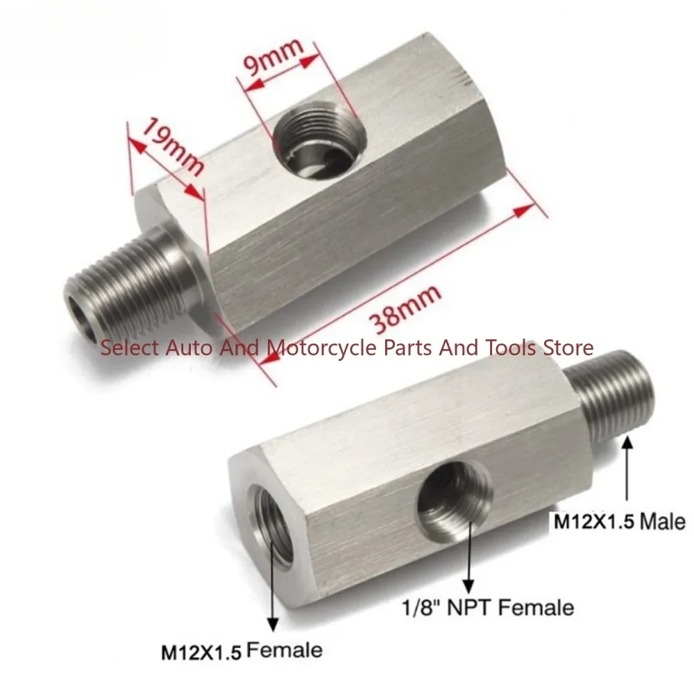 Connector M12x1.5 To 1/8NPT Tee Hydraulic Adapter Turbo Supply Fittings