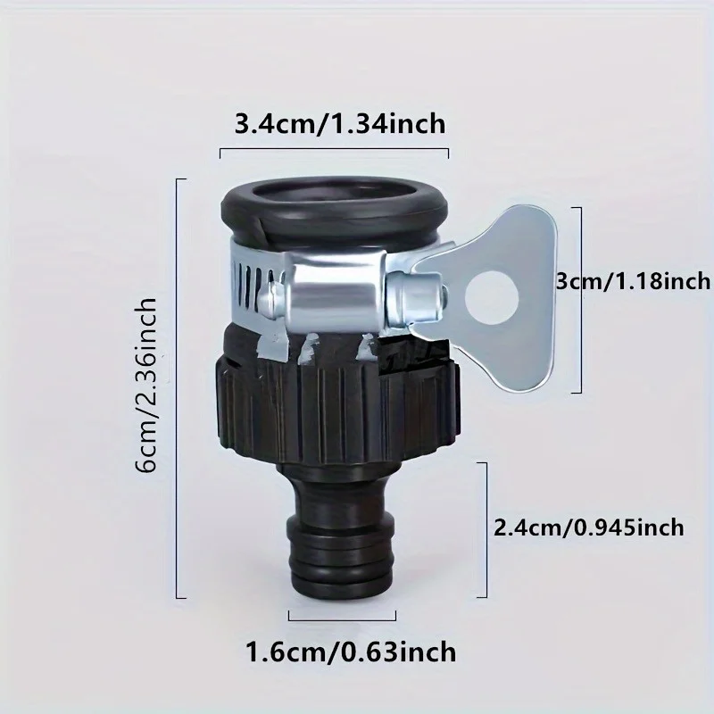 Durable Plastic Universal Water Faucet Adapter with Quick Connect Fitting for Car Washing and Garden Irrigation
