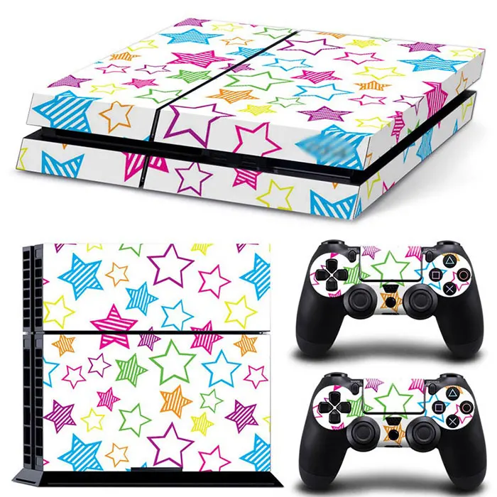 Geometry Console Sticker Wrap Controller Dustproof Vinyl Cover Decal Protective for Case for Shell for PS4