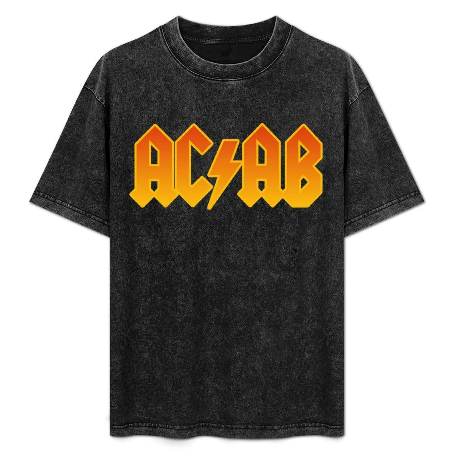 ACAB - AC/DC Style, Gradient T-Shirt anime Man t-shirt basketball graphic tees Men's t-shirts