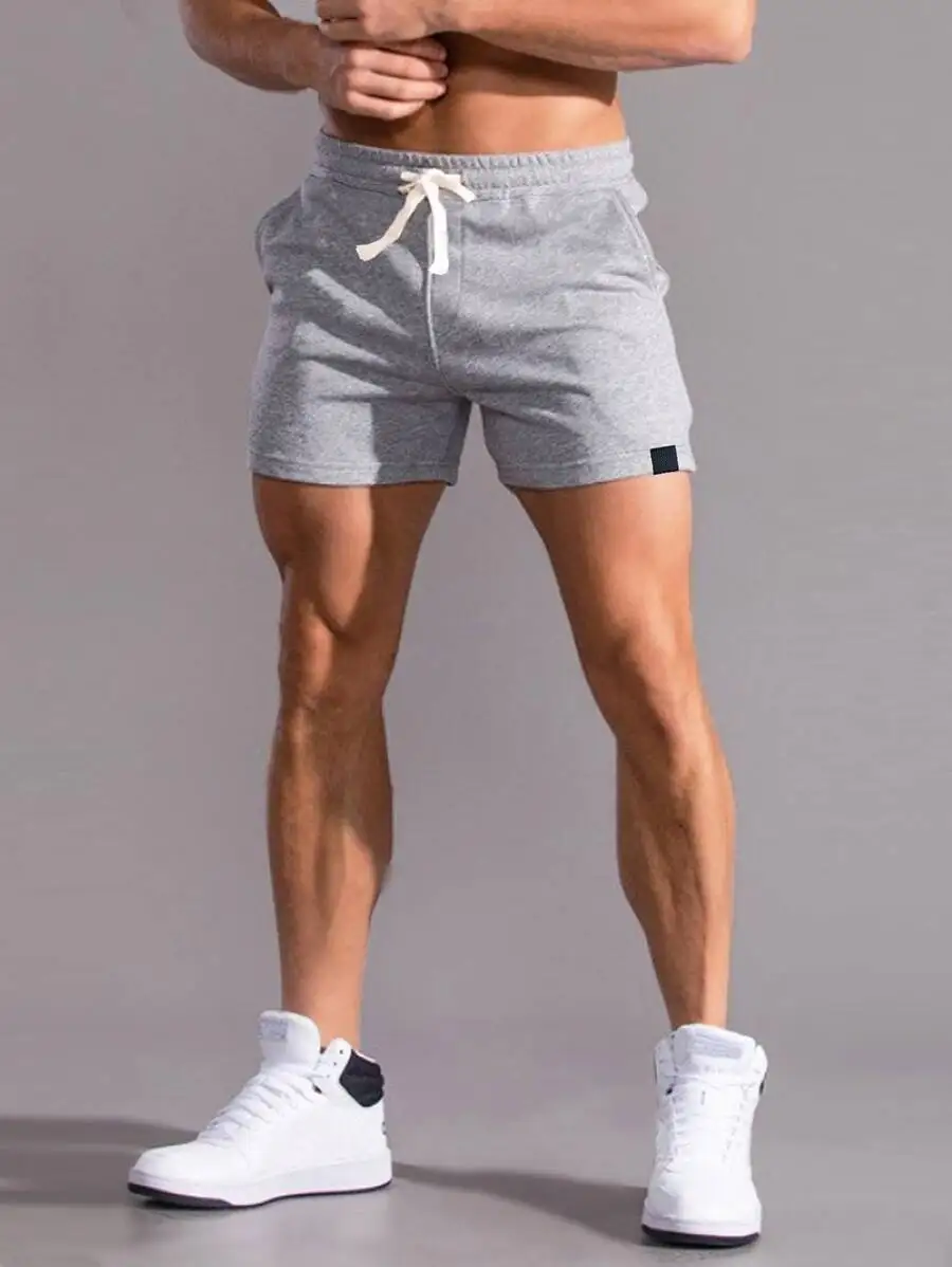 Manfinity Homme Men Patch Detail Drawstring Waist Shorts