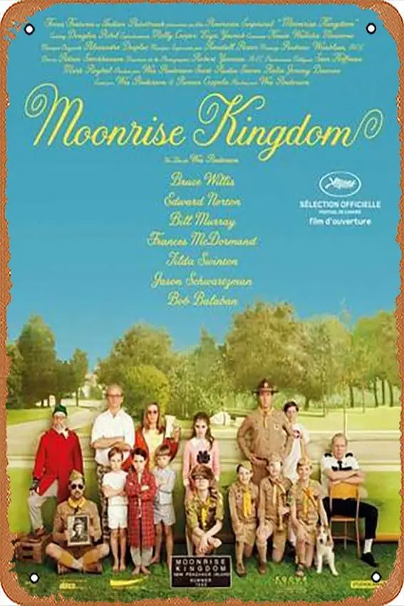 لافتة معدنية من القصدير - مملكة Moonrise - ملصق لوحة معدنية للمقهى، البار، ديكور جدار المنزل، liguihan01304