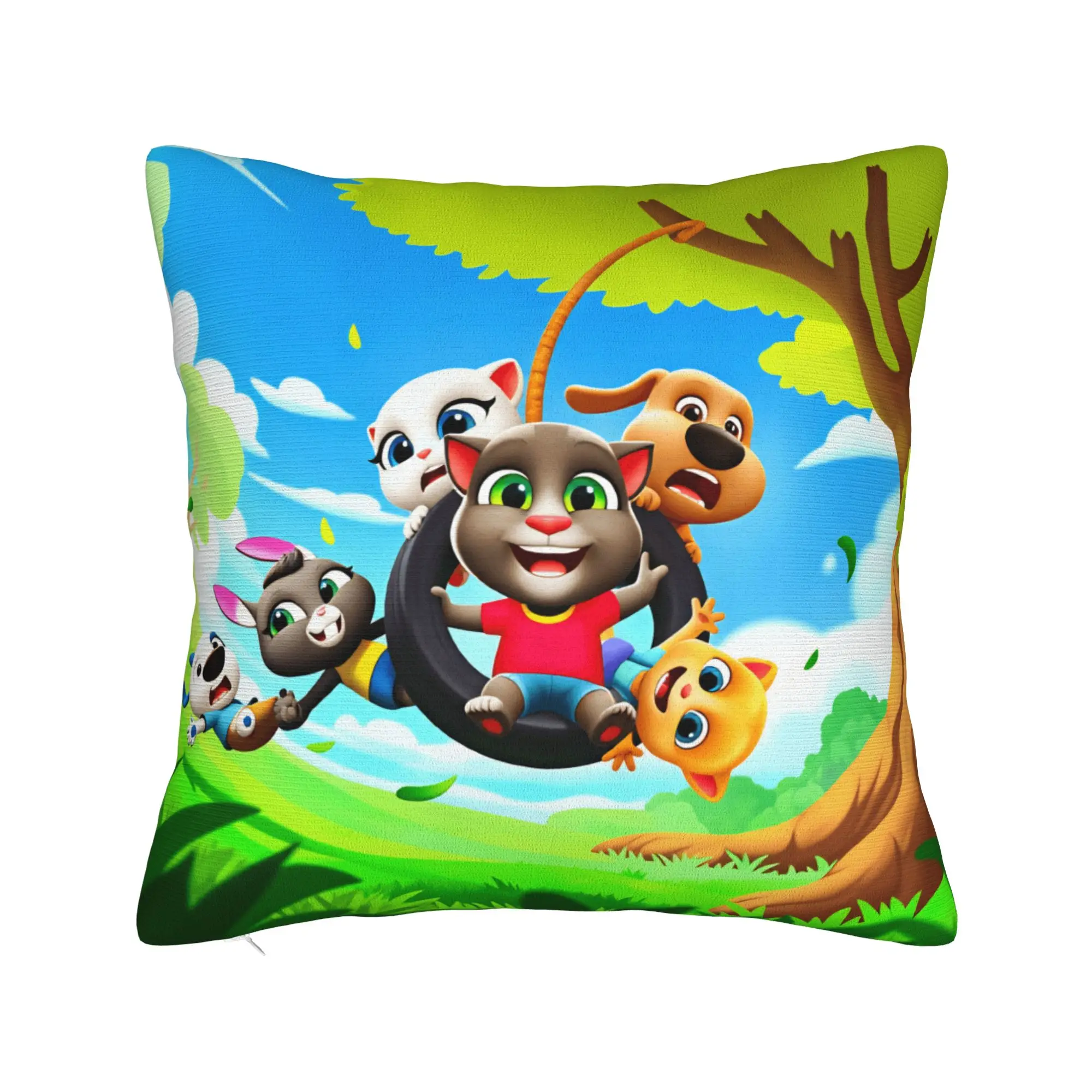 Decorative T-Talking T-Tom And F-Friends Pillowcases  Fashion Pillow Case For Living Room Chair Soft Pillow Cover