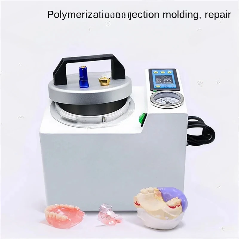 Dental Lab Automatic Polymerizer Portable Curing Pressure Pot Polymerizing Digital Display Adsorption Silicone Rubber Repair