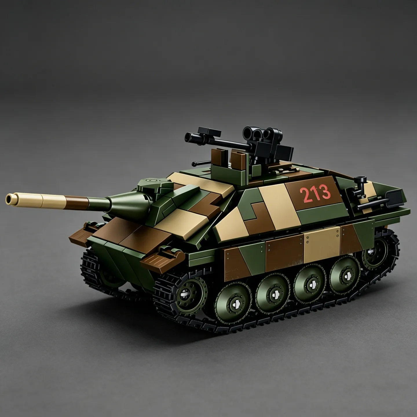 Jagdpanzer 38(t) Hetzer Tank Destroyer Building Blocks Jouet éducatif - Modèle de véhicule blindé