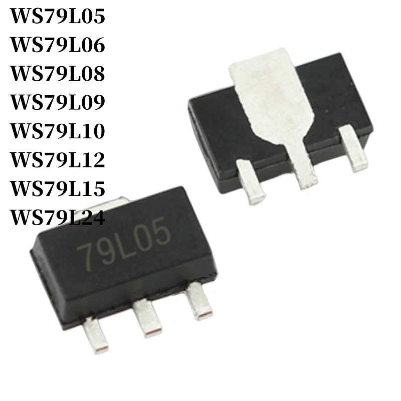 50~5000Pcs WS79L05 WS79L06 WS79L08 WS79L09 WS79L10 WS79L12 WS79L15 WS79L24 SMD Low Dropout SOT-89 LDO 3-terminal Regulator IC