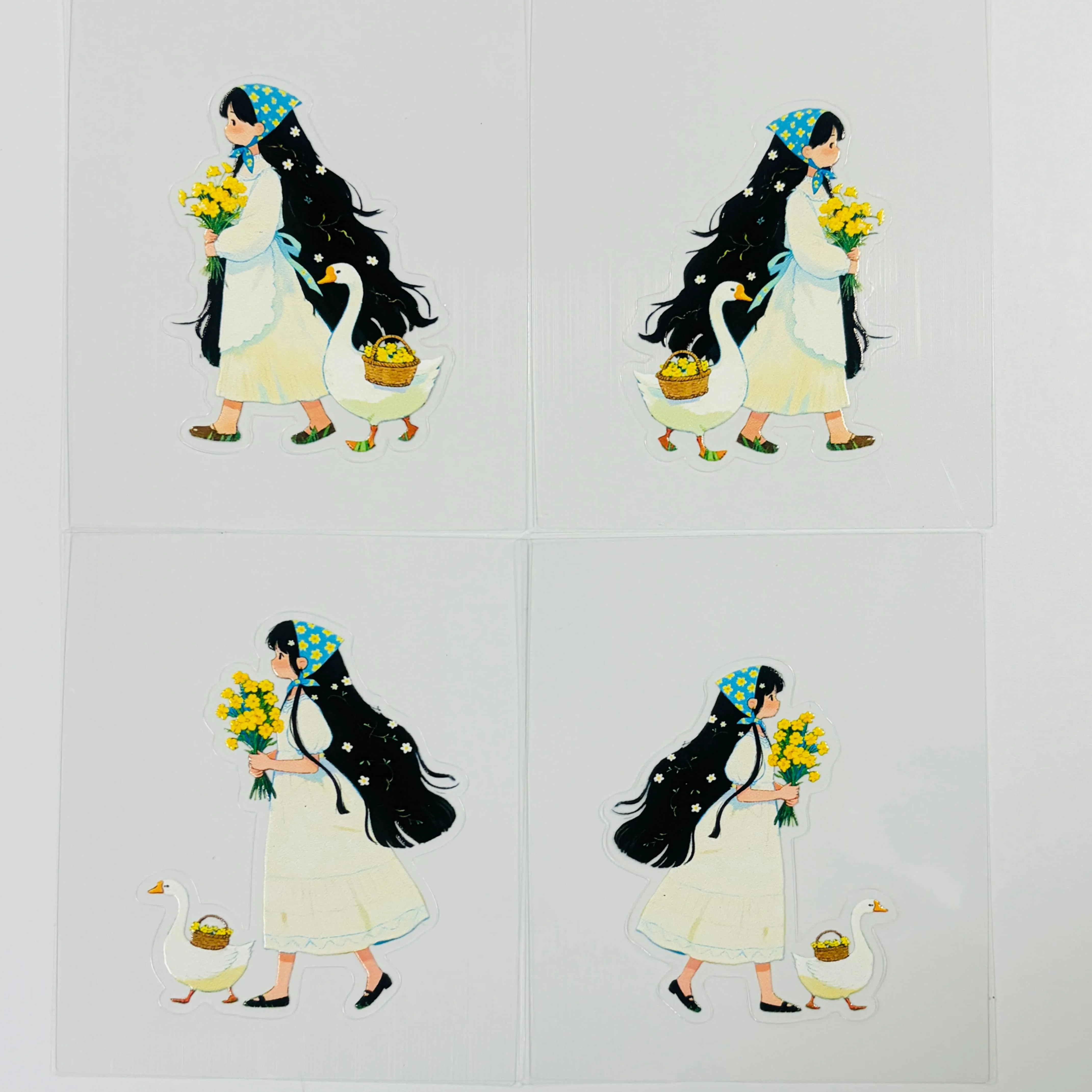 

11.12 3 Models, Sticker DIY PET Little Girl Model, Mobile Phone Back Card Collage