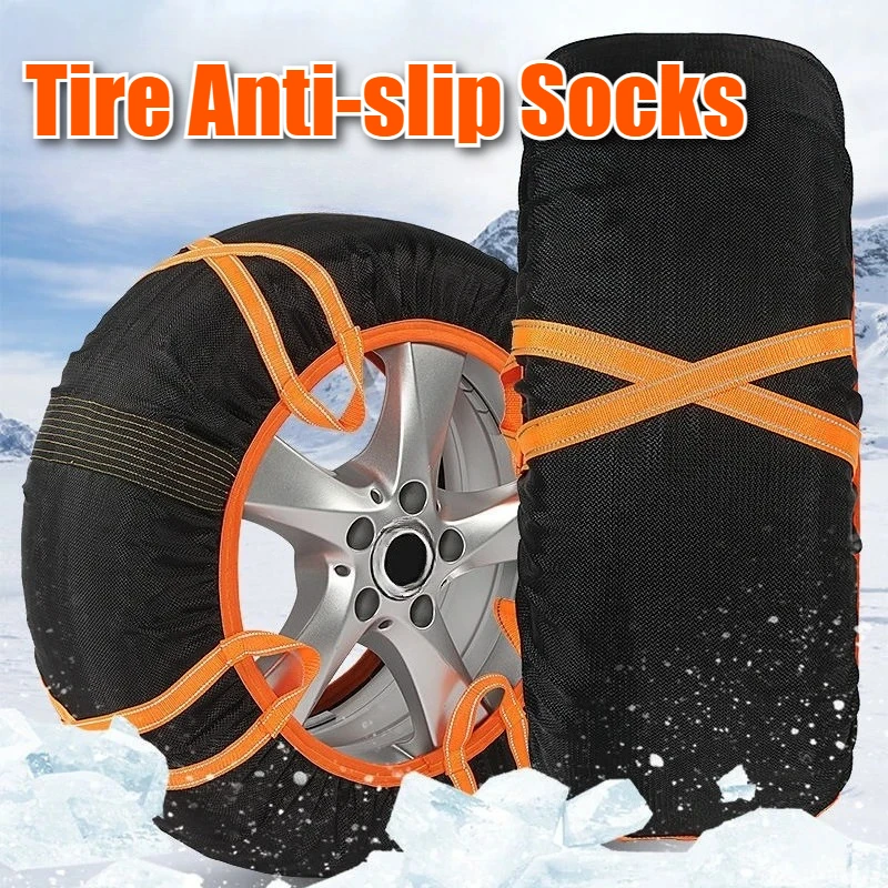 2 PCS/Set Winter Car Snow Sock for Car Tire Snow Wheel Tyre Chain Portable Winter Snow Anti-slip Cover Winter Car Accessories