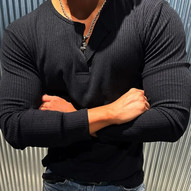Gym Slim Fit Plain Man Pullovers Casual Bulk 90s Vintage T Shirt for Men Japan Long Sleeve Tops Normal Spring Xl Emo Sweatshirts