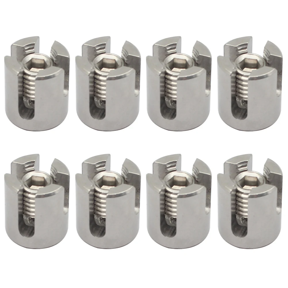 316 Marine Grade Stainless Steel Wire Rope Clips Pack of 8 for Garden For Trellis and Wire Cable Securing with Polished
