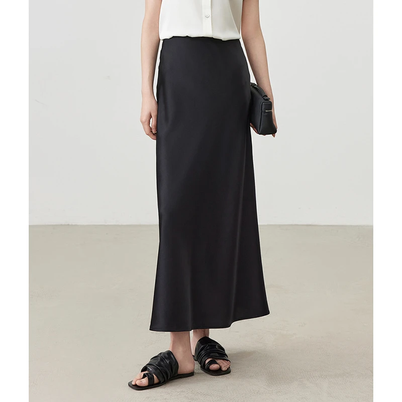 European Style 25 New Arrival Spring Summer Women Casual Top Quality Straight Skirt High Waist Elegance Ankle-length Skirts Y72