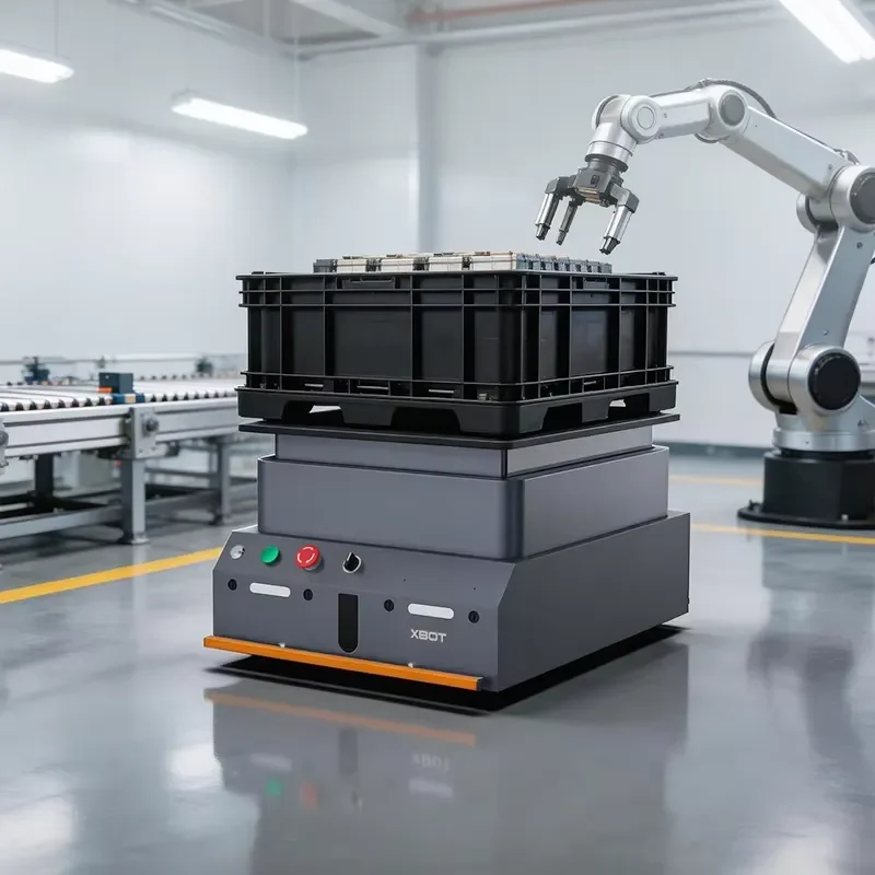 200kg Wireless RS485 AGV Robot Pallet Truck Multi Point Automatic Logistics Distribution Machine