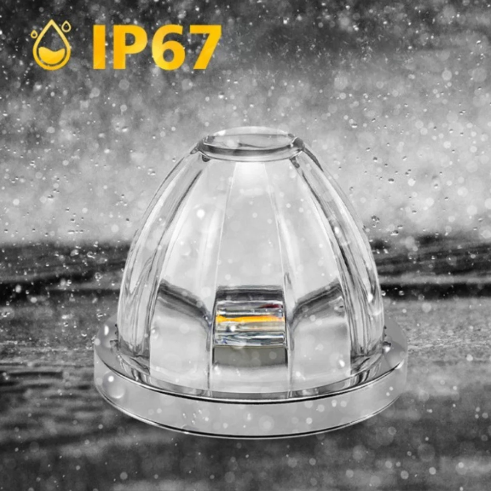 1 قطعة/2 قطعة 12 فولت 24 فولت LED كبير البطيخ الجانب ماركر ضوء بدوره إشارة مؤشر التخليص مصباح تحذير شاحنة مقطورة العنبر الأحمر الأبيض